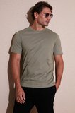 Buratti Pamuklu Regular Fit Bisiklet Yaka 3'lü Paket T Shirt Erkek T SHİRT 59020204S3 Siyah-Vizon Yeşili-Ekru