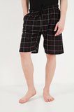 Buratti Pamuklu Regular Fit Bağlamalı Cepli 2'li Pijama Paket Şort Erkek ŞORT 6574004S2 Siyah-Siyah-Bordo