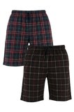 Buratti Pamuklu Regular Fit Bağlamalı Cepli 2'li Pijama Paket Şort Erkek ŞORT 6574004S2 Yeşil-Siyah-Bordo