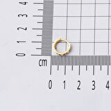 Mor Taşlı 14 Ayar Altın Halka Çocuk Küpesi