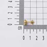 Aynalı Taşsız 14 Ayar Altın Küpe