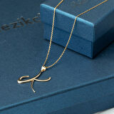 K Harfi 14 Ayar Altın Kolye