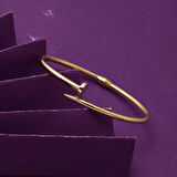 Çivi 14 Ayar Taşsız Altın Bilezik