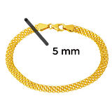 5 mm. 14 Ayar Altın Zincir Bileklik