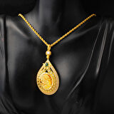 Yıldız Lale Tuğra Altın Kolye