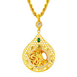 Petek Damla Tuğra Altın Kolye