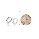 Kemik Beyaz Halka Altın Küpe