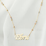 Dorika Toplu İsimli Altın Kolye