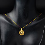 Yaşam Çiçeği Kolye & Küpeli 22 Ayar Set