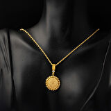 Tuğralı 14 Ayar Toplu Altın Kolye