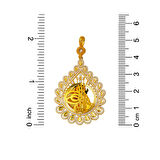 Damla Çerçeve Tuğralı Altın Kolye