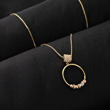 Dorika Toplu Halka Altın Kolye