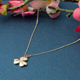 3 Kalpli Baget Taşlı Altın Kolye