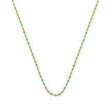 Turkuaz Mineli 14 Ayar Altın Zincir Kolye