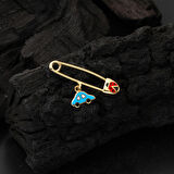 Arabalı 14 Ayar Altın Çengel İğnesi