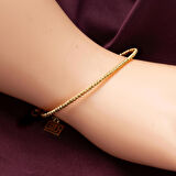 Sıralı Dizili Toplu 14 Ayar Altın Bilezik