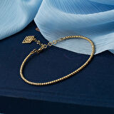 Sıralı Dizili Toplu 14 Ayar Altın Bilezik