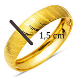 15 mm Enli 8 Ayar Altın Bilezik