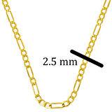 60 cm 14 Ayar Altın Zincir (2,5 mm Enli)