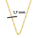 22 Ayar Altın Figaro Zincir 55 cm. 