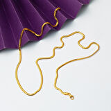 60 cm. 22 Ayar Altın Balıksırtı Zincir