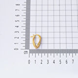2,5 cm Çaplı 14 Ayar Asimetrik Altın Küpe