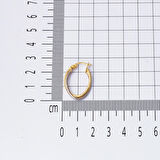 2,5 cm Çaplı 14 Ayar Halka Altın Küpe