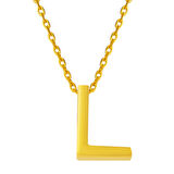 22 Ayar L Harfi Altın Kolye