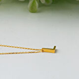 22 Ayar L Harfi Altın Kolye