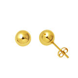 14 Ayar Altın Top Küpe 7 mm.