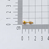 5 mm. Vidalı 14 Ayar Altın Top Küpe