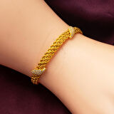 Tasarım Kemerli Örgü Altın Takı Seti