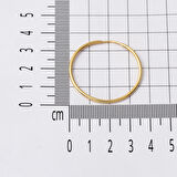 Altın Halka Küpe 14 Ayar 3,5 cm. Çaplı