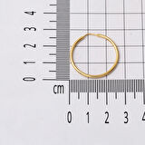 Altın Halka Küpe 14 Ayar 2,5 cm. Çaplı