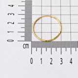 Desenli Altın Halka Küpe 14 Ayar 3 cm. Çaplı
