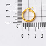 2.5 cm. Çaplı 22 Ayar Klasik Altın Halka Küpe