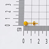 Kumlu 22 Ayar Altın Top Küpe 5 mm.