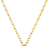 Halkalı 14 Ayar Altın Üniseks Zincir Kolye 60 cm.