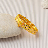 Osmanlı Tuğralı Kesik Burma Altın Kelepçe Bilezik