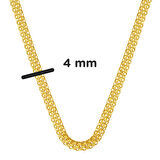 4 mm. Örgü 14 Ayar Altın Zincir Kolye 40 Cm.