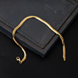 Balıksırtı İtalyan 14 Ayar Altın Bileklik 3 mm. Enli