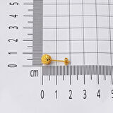 22 Ayar Yıldız Kumlu Top Altın Küpe 7 mm.