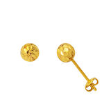 22 Ayar Buzul Altın Top Küpe 6 mm.
