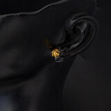 22 Ayar Buzul Altın Top Küpe 6 mm.