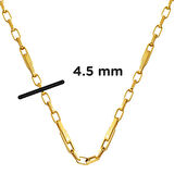 Barlı 14 Ayar Altın Ataç Zincir Kolye 60 cm.