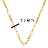 Versace Halkalı Altın Zincir Kolye 14 Ayar 55 cm.