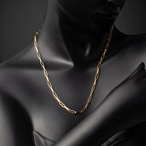 Ataç 14 Ayar Altın Zincir Kolye (3,5 mm Enli) 55 cm.