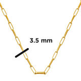 Ataç 14 Ayar Altın Zincir Kolye (3,5 mm Enli) 55 cm.