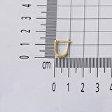 Beyaz Taşlı 14 Ayar Altın Kız Bebek Küpesi