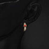 14 Ayar Uğur Böceği Halka Altın Çocuk Küpesi